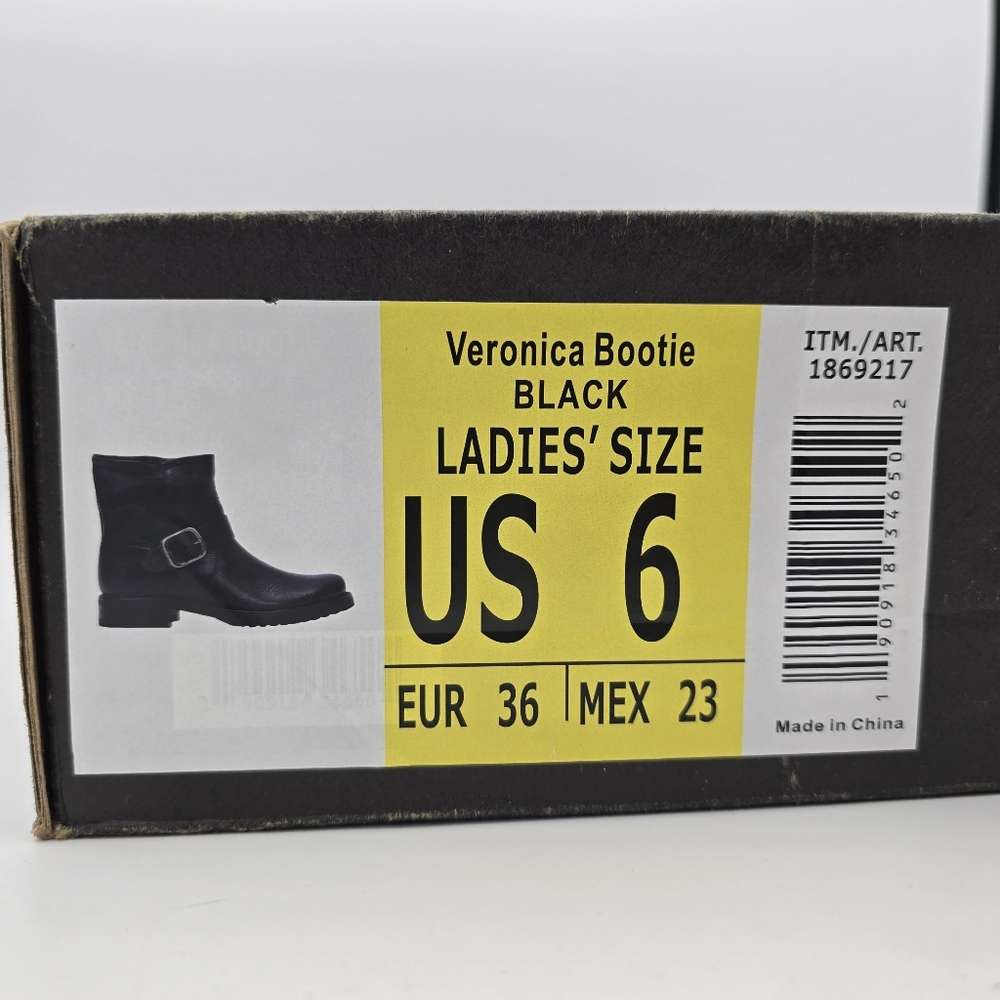NIB Frye Veronica Flex Botties, Leather Moto Anlke Boots, Black, Women's 6 - Picture 16 of 16